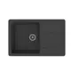 Врезная мойка Gamma Stone 76x49x18.50 см литьевой мрамор цвет черный GS-14-08