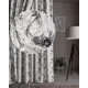 Штора на шторной ленте Монорай "Селена" 170x260 см цветы цвет зеленый