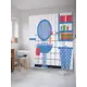 Шторка для ванной комнаты JoyArty sc_2811 200x180см цвет синий
