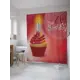 Шторка для ванной комнаты JoyArty sc_34194 200x180см цвет красный