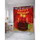 Шторка для ванной комнаты JoyArty sc_34212 200x180см цвет красный