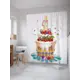 Шторка для ванной комнаты JoyArty sc_35027 200x180см цвет красный