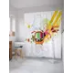 Шторка для ванной комнаты JoyArty sc_29072 200x180см цвет жёлтый золотой