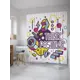 Шторка для ванной комнаты JoyArty sc_28578 200x180см цвет жёлтый золотой