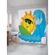 Шторка для ванной комнаты JoyArty sc_29055 200x180см цвет жёлтый золотой