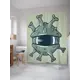 Шторка для ванной комнаты JoyArty sc_30192 200x180см цвет зеленый