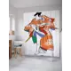 Шторка для ванной комнаты JoyArty sc_37821 200x180см цвет зеленый