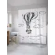 Шторка для ванной комнаты JoyArty sc_31968 200x180см цвет серый серебристый