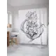 Шторка для ванной комнаты JoyArty sc_22158 200x180см цвет серый серебристый