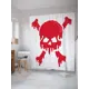 Шторка для ванной комнаты JoyArty sc_9761 200x180см цвет красный