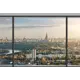 Фотообои флизелиновые Bartonwall 400x270 см Города Окно Москва CHU25904
