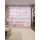 Тюль на шторной ленте Сложный зигзаг 310х265 см рисунок полоски цвет розовый
