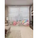Тюль на шторной ленте Чудный праздник 310х265 см цвет красный