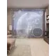 Тюль на шторной ленте Зимний космос 310х265 см цвет фиолетовый