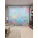 Тюль на шторной ленте Море персонажей 310х265 см рисунок природный цвет коричневый