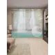 Тюль на шторной ленте Двойной водопад 310х265 см рисунок природный цвет бирюзовый