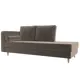Кушетка Лига Диванов Прайм 100876L 212x87x81 см велюр цвет коричневый