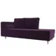 Кушетка Лига Диванов Прайм 104174L 212x87x81 см велюр цвет фиолетовый