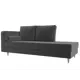 Кушетка Лига Диванов Прайм 100877L 212x87x81 см велюр цвет серый