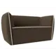 Диван прямой Лига диванов Бергамо 143x80x67 см рогожка цвет бежевый/коричневый
