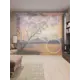 Тюль на шторной ленте Думающее дерево 310х265 см рисунок природный цвет кирпичный