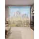 Тюль на шторной ленте Техасский пейзаж 310х265 см рисунок природный цвет зеленый
