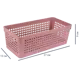 Лоток 27x13x9 см 2.4 л полипропилен цвет розовый без крышки
