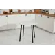 Стол круг 80x75 см Stollab Premium ЛДСП цвет белый-черный