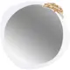 Зеркало с рамой Bogacho Oliva Branch Atmosfera 65x66 см белое с золотистым