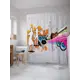 Шторка для ванной комнаты JoyArty sc_29128 200x180см цвет серый серебристый