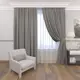 Штора на шторной ленте Линда 170x250 см цвет серый