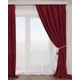 Штора на шторной ленте Бархат 170x260 см цвет бордовый