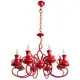 Люстра потолочная ARTE LAMP A6819LM-8RD A6819LM-8RD 8 ламп 12 м² цвет красный