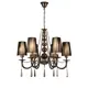 Люстра подвесная хрустальная Lumina Deco Fabione LDP 1200-6 BK 6 ламп 18 м² цвет черный