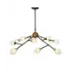 Светильник подвесной LUMINA DECO Crocus LDP 7002-12 BK+MD 12 ламп 24 м² цвет черный