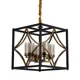 Люстра подвесная LUMINA DECO Quadrato LDP 1223-4 BK+MD 4 лампы 12 м² цвет бронза