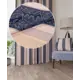 Штора на шторной ленте Вензель-Полоса 160x260 см цвет синий