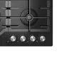 Газовая варочная панель Midea MG696TGB 59 см 4 конфорки цвет черный