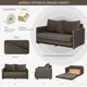 Диван прямой Nrava Sweet 134x80x83 см ламинат цвет коричневый