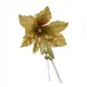 Украшение цветок на ветке 40 см золото новогодний
