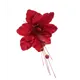 Украшение цветок на ветке 40см красный новогодний