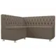 Диванов угловой Лига Диванов 107610L Мирта 151x90x125 см рогожка цвет коричневый