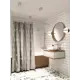 Шторка для ванной комнаты Аквалиния PE7113B 180x180см цвет серый серебристый