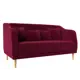 Диван Лига Диванов Киото 153x92x81 см микровельвет цвет бордовый