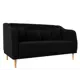 Диван Лига Диванов Киото 153x92x81 см микровельвет цвет черный