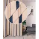Штора на шторной ленте Полоса Blue 150x260 см цвет синий