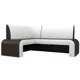 Диван кухонный Лига Диванов Кармен 28507L 200x88x140 см экокожа цвет белый/коричневый