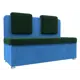 Диван прямой Лига диванов Маккон 125x89x54 см велюр цвет зеленый/голубой