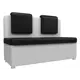 Диван прямой Лига диванов Маккон 125x89x54 см экокожа цвет черный/белый