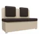 Диван прямой Лига диванов Маккон 125x89x54 см экокожа цвет бежевый/коричневый